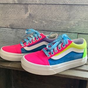 Girl Color Block Vans- Size 13